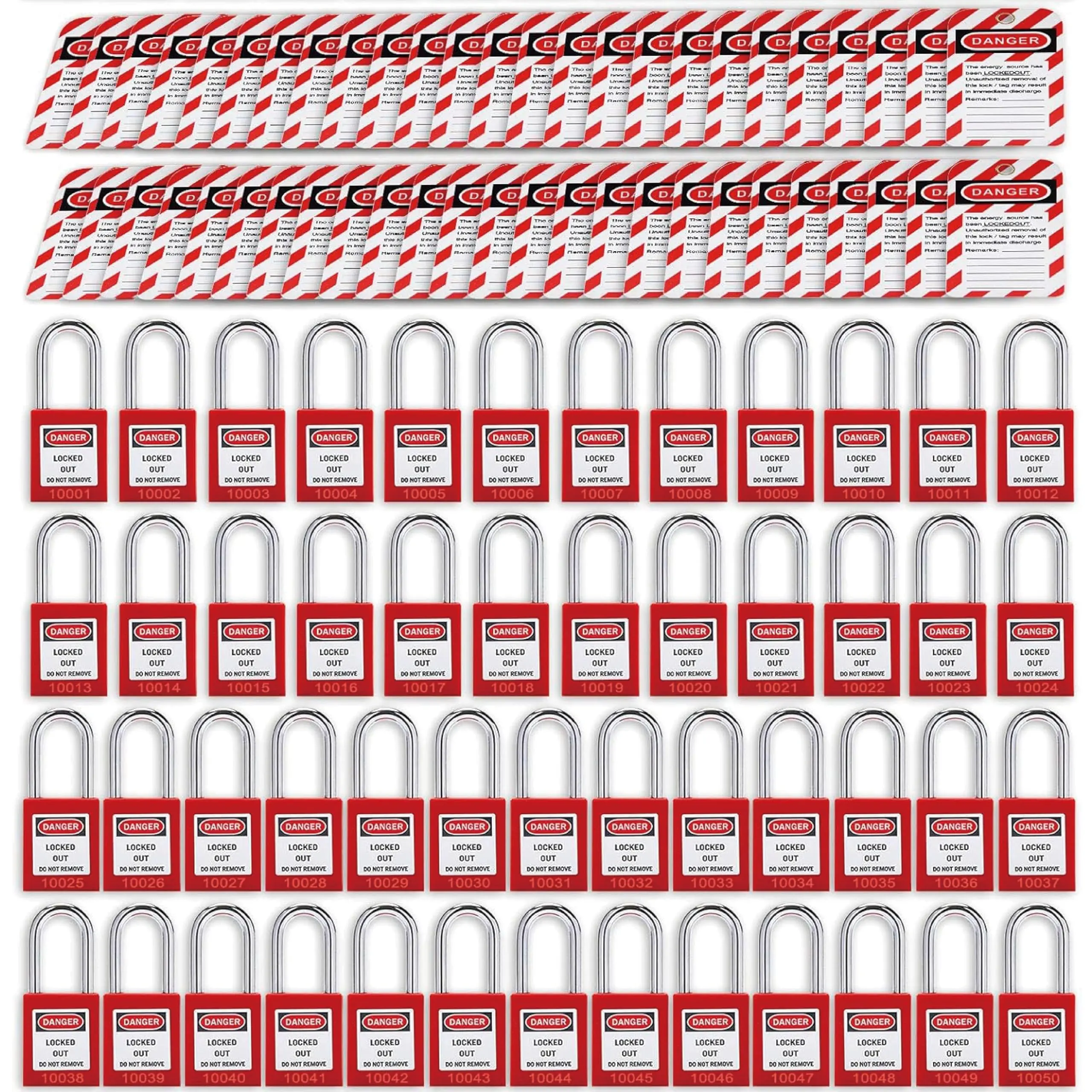 Different Safety Padlocks –  Lockout Tagout with 2 Keys Each,Includes Tags for Electrical Lockout,Padlocks for Lockout Stations and Devices