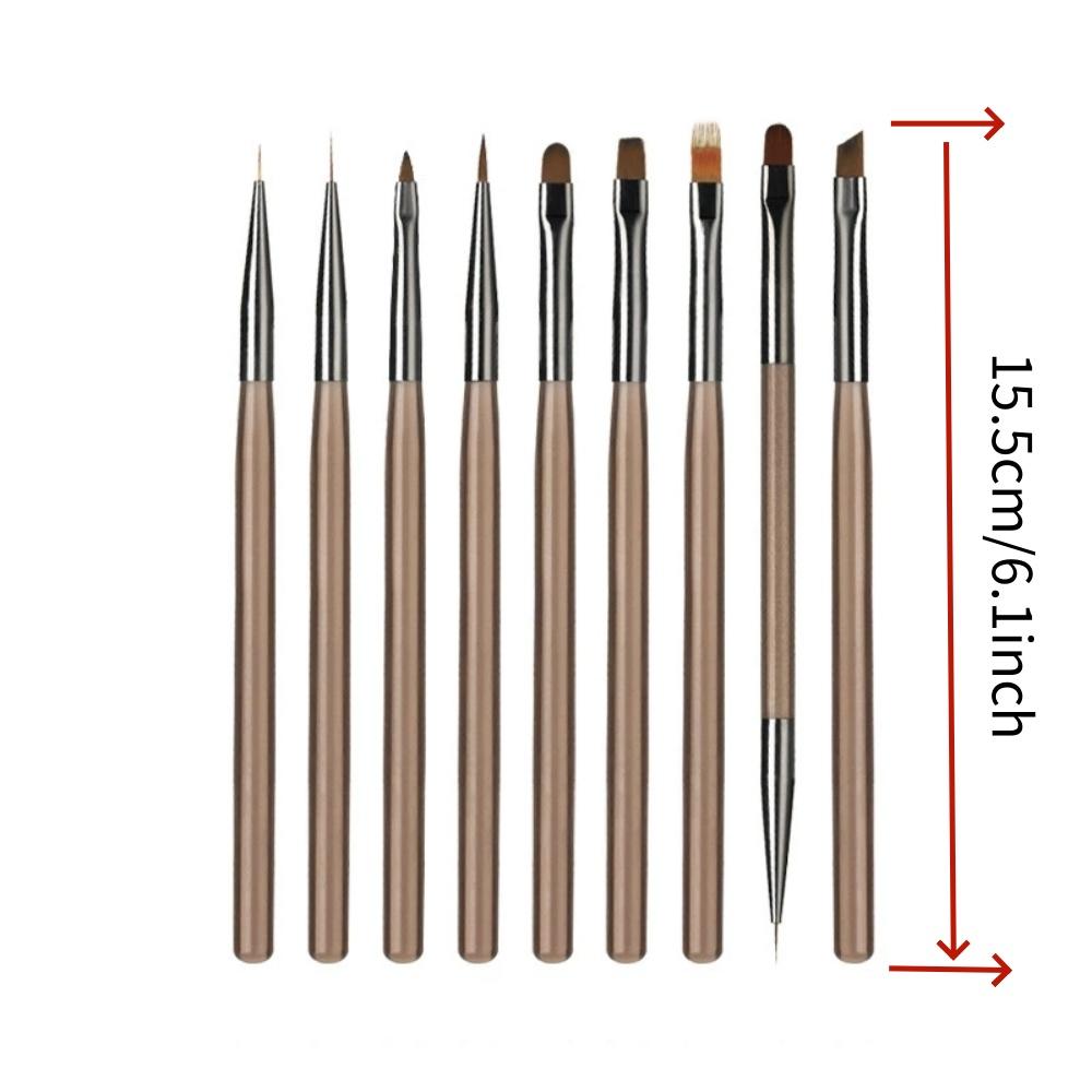 Hot selling Japanese Nail Brush Set, 9-Piece Design for Manicure and Pedicure, Perfect for DIY Beauty Care at Home