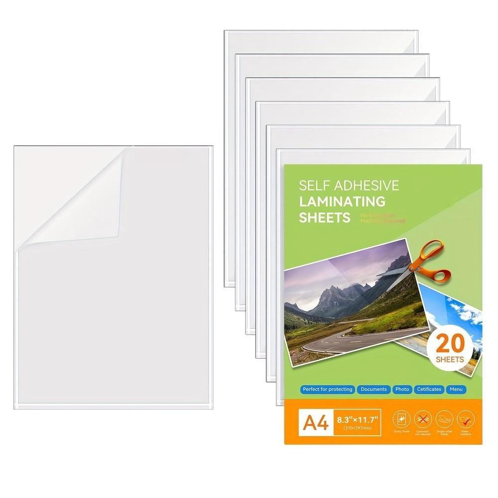 10/20 sheets Transparent Sticker Paper, Clear A4 Non Waterproof Label Sheet, Printable Vinyl Sticker Paper For Inkjet Printer