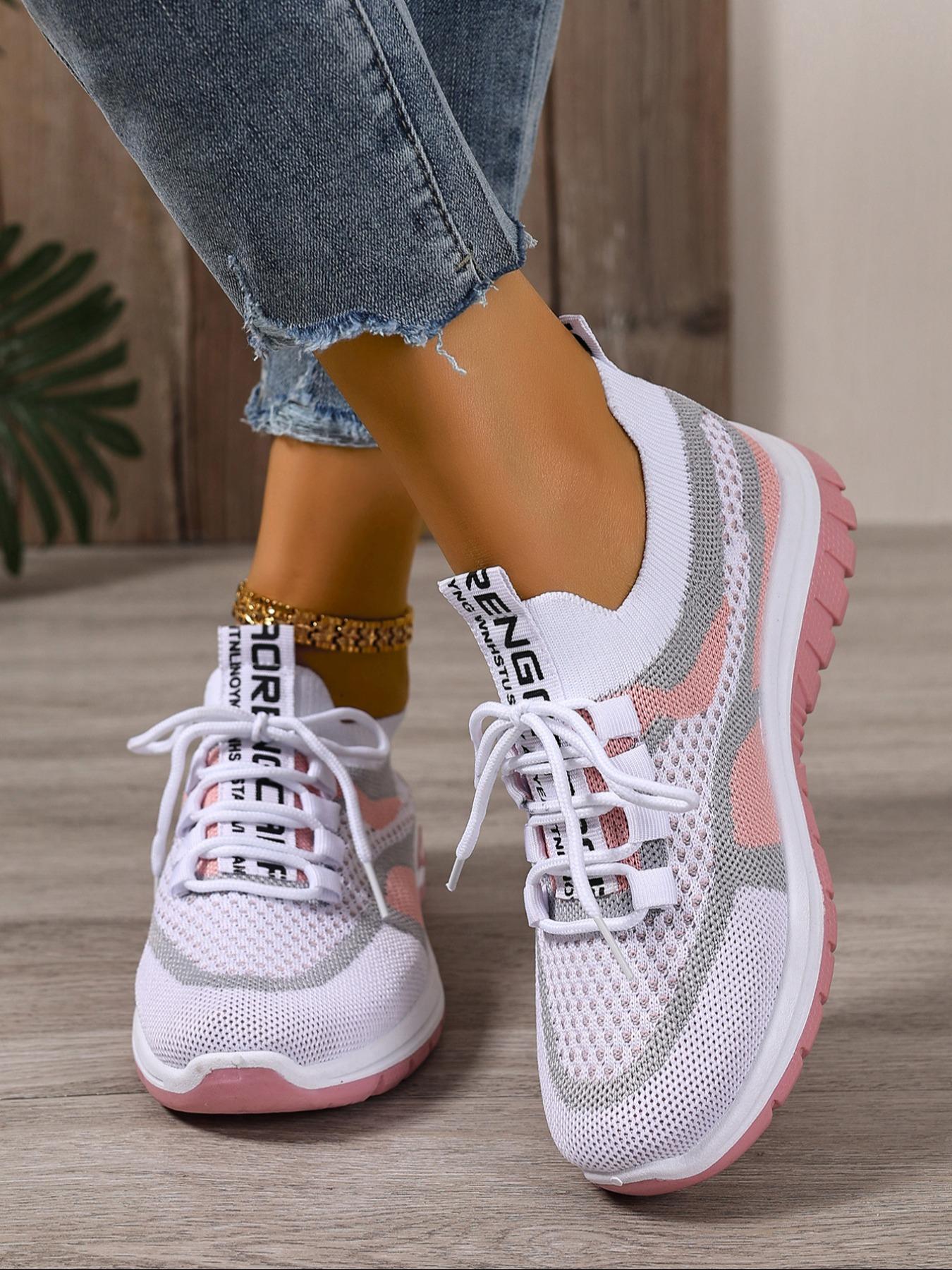 Women's New Casual Sports Shoes, Large Size Lightweight Soft Sole Sneakers, Comfortable Non-Slip Walking Shoes, Perfect for Travel & Leisure Activities, Trendy Walking Sneaker