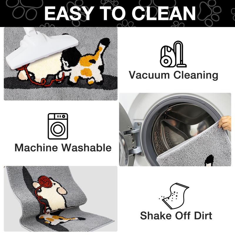 Dono Pet Floor Mats - Super Absorbent Microfiber Dog Door Mats for Dog Paw Stain Prevention,Non-Slip Washable Pet Rugs, Quick Drying Entrance Rugs, Machine Washable, entrance, Grey and Beige,31.5"x19.7" and 35.4"x23.6" outdoor indoor