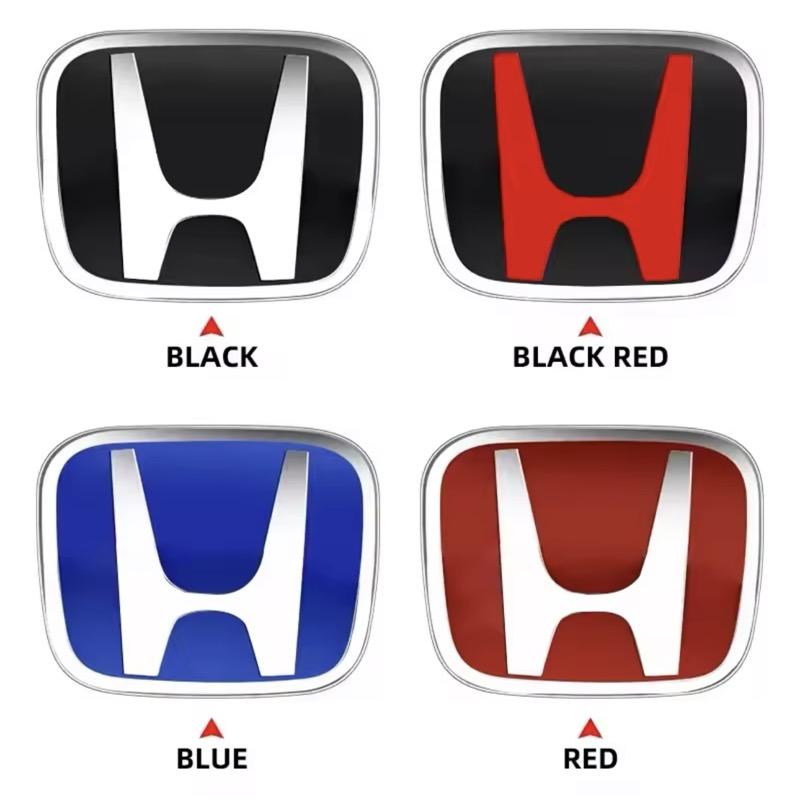 Car Steering Wheel Emblem H-Sticker For Honda Civic Accord City CRV Jade Fit Odyssey Hybrid Red Black Blue Interior Modification