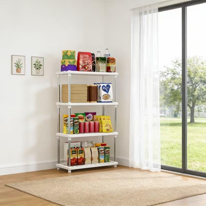 Multi-Purpose Storage Rack for Bathroom, Closet, Laundry Room, Standing Organizer, Large Capacity, Space-Saving Design