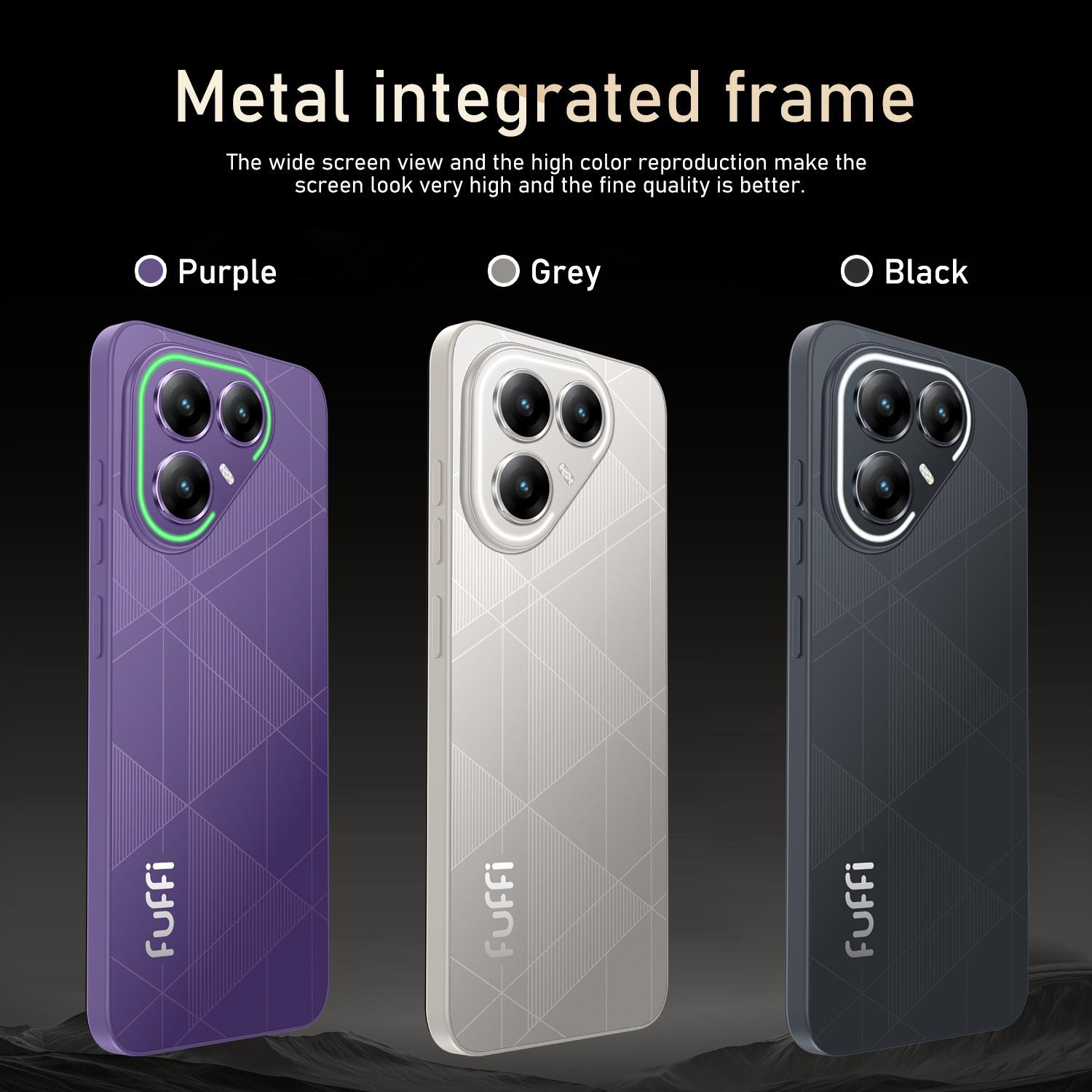 Fuffi LED Smartphone with 4 Light Effects Camera Frame, 6.67 Inch HD Screen, Octa-Core Processor, 4GB RAM 32GB/64GB ROM, 4400mah Battery, Metal integrated frame,4G network dual SIM dual standby, 16 megapixels pixels, Dual card phone