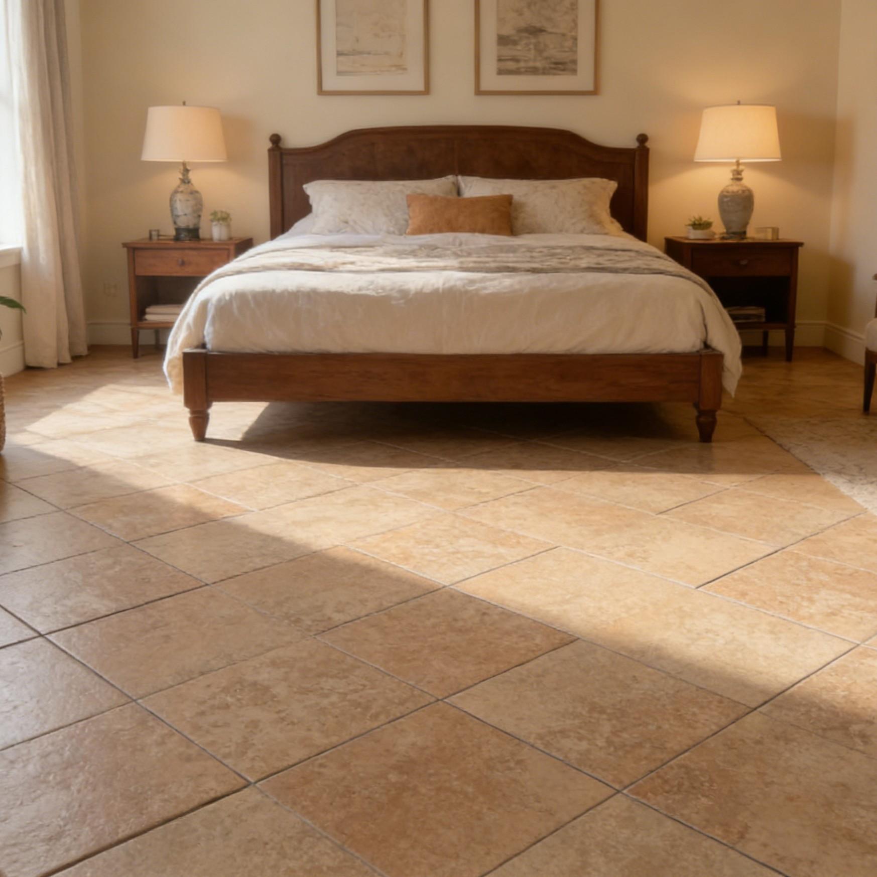 French Vintage Castle Style Thick Full Porcelain Tile, Wall & Floor Use, Non-Slip Easy Clean, 2 Sizes Available for Living Room Kitchen Bathroom