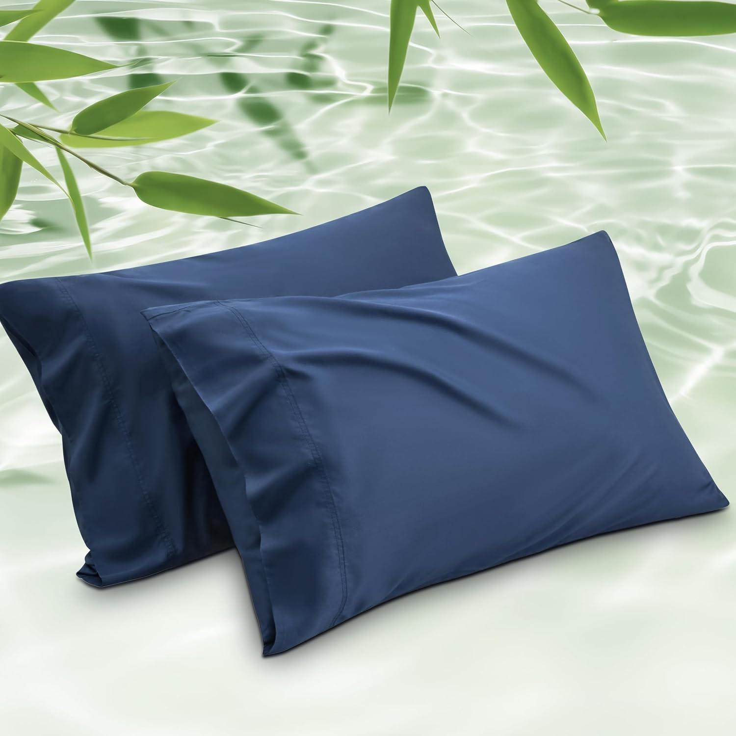 Cooling Pillowcase for Soft and Smooth Touch, Reduces Friction-Induced Breaks, Sleep Wrinkles, and Irritation, Gentle on Skin and Hair