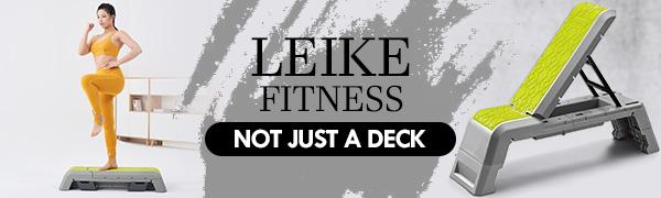 leikefitness Multifunctional Aerobic Deck with Cord Workout Platform Adjustable Dumbbell Bench Weight Bench Professional Fitness Equipment