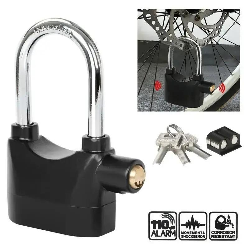 Alarm Hanging Lock, 110db Outdoor Stainless Steel, Durable with 3 Keys, High Security Anti-Theft for Garage, Fence, Storage Unit, Alarm Padlock