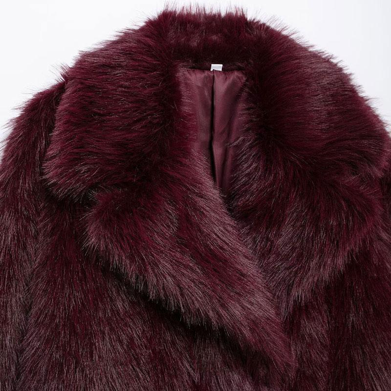 Women's Plain Faux Fur Jacket, Casual Fitted Jacket, Collar Padded Warm Coat, Winter Party Luxury Layered Outerwear, Casual Daily Wear