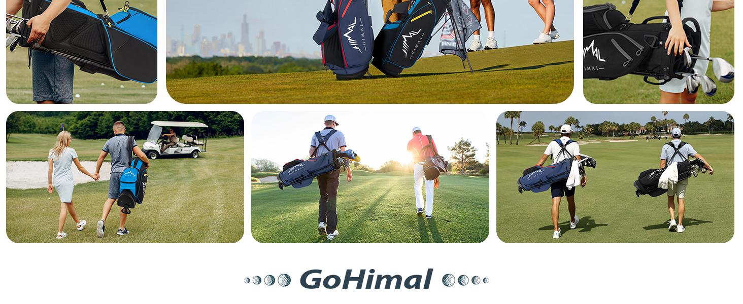 GoHimal 14-Way Golf Stand Bag, Golf Bag for Men with Stand - Lightweight & Durable Golf Club Bags for Men & Women