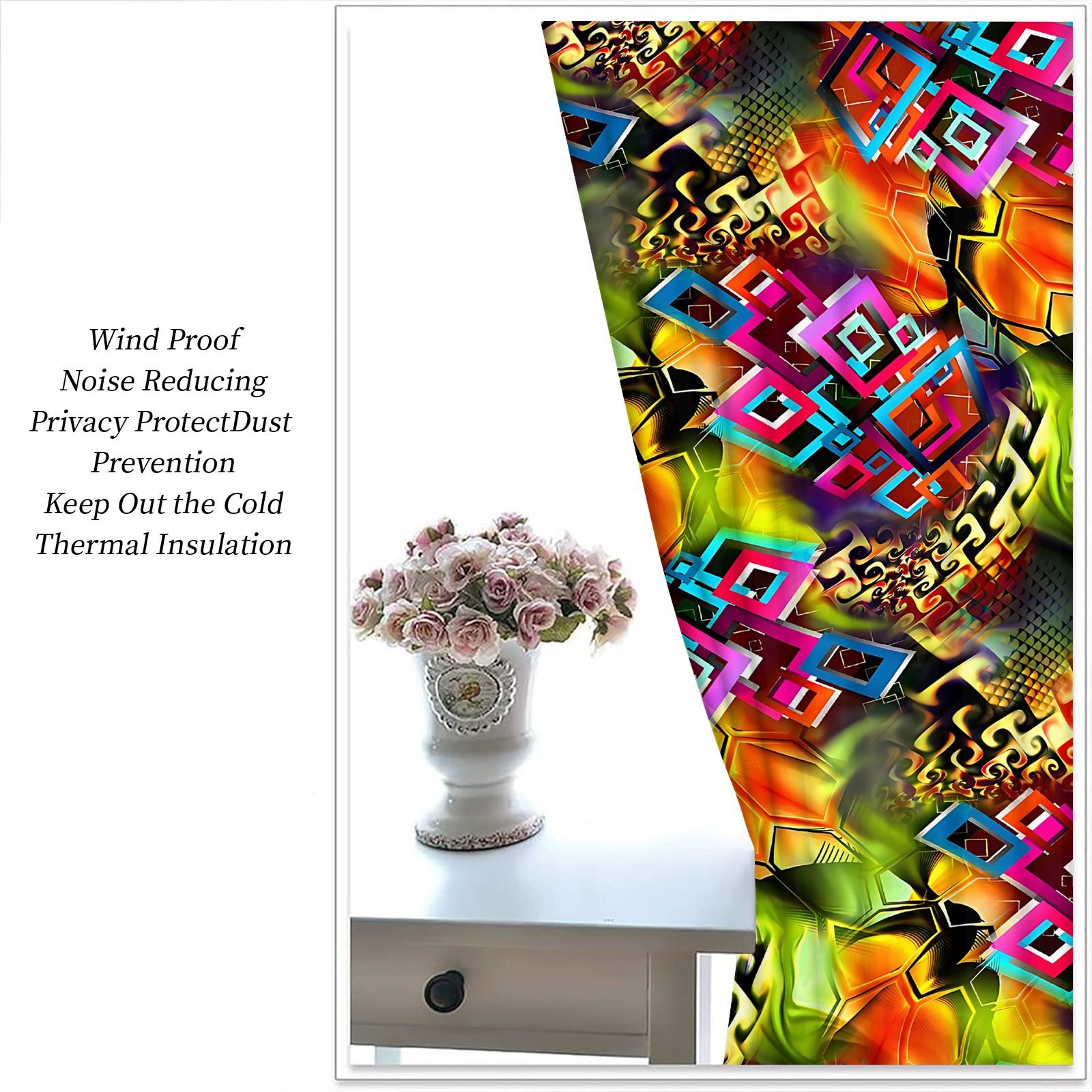 2 Panels Boho Paisley Print Blackout Curtains, Vintage Ethnic Style Darkening Grommet Window Drapes, HD Digital Print, Soft Durable & Light Blocking, Perfect for Bedroom, Living Room, Dorm & Studio Home Decor