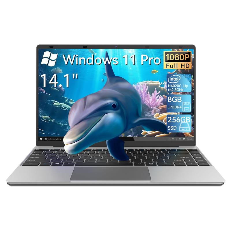 Newest 14.1 Inch Laptop, Notebook Windows 11 Laptop Computer, Intel Celeron N4020C(up to 2.8GHz), 8GB RAM 256GB SSD, Full HD 1920x1080, Mini HDMI, USB3.0, Webcam, TF Card, Type-c, 5000mAh Battery 2024 Laptop Computer on Sales springtok