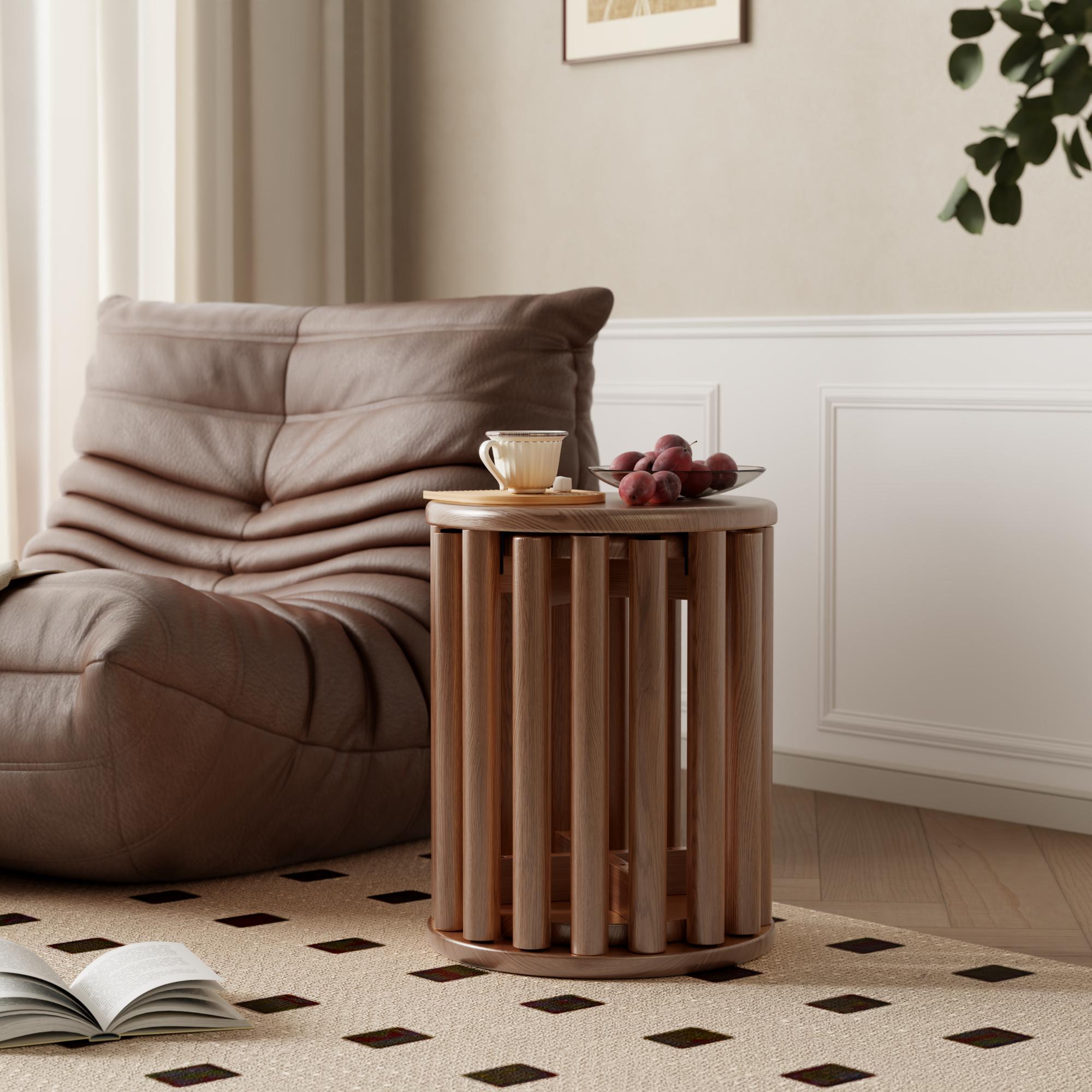 【Summer】TimberKnows Set of 4 Stackable Solid Wood Stools – 18" Round Nesting Tables, Fully Assembled, Durable & Space-Saving Design 【Summer】TimberKnows Set of 4 Stackable Solid Wood Stools – 18" Round Nesting Tables, Fully Assembled, Durable & Space-Saving Design