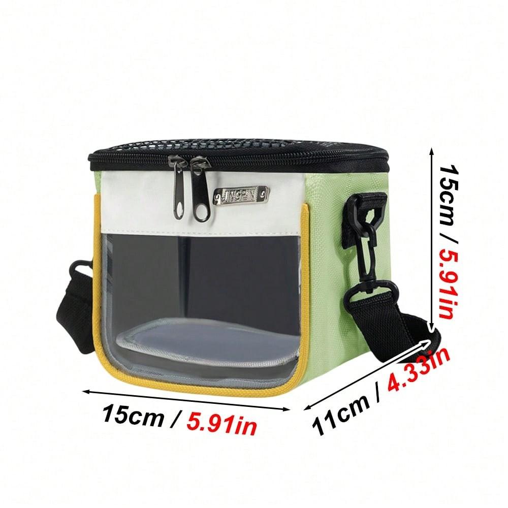 1PC Small Pet Outdoor Carrier Single-Shoulder Backpack, Breathable Carrying Bag for Birds Hamsters, Squirrels & Small Animals in All Seasons, Portable Outdoor Travel Tote Outside