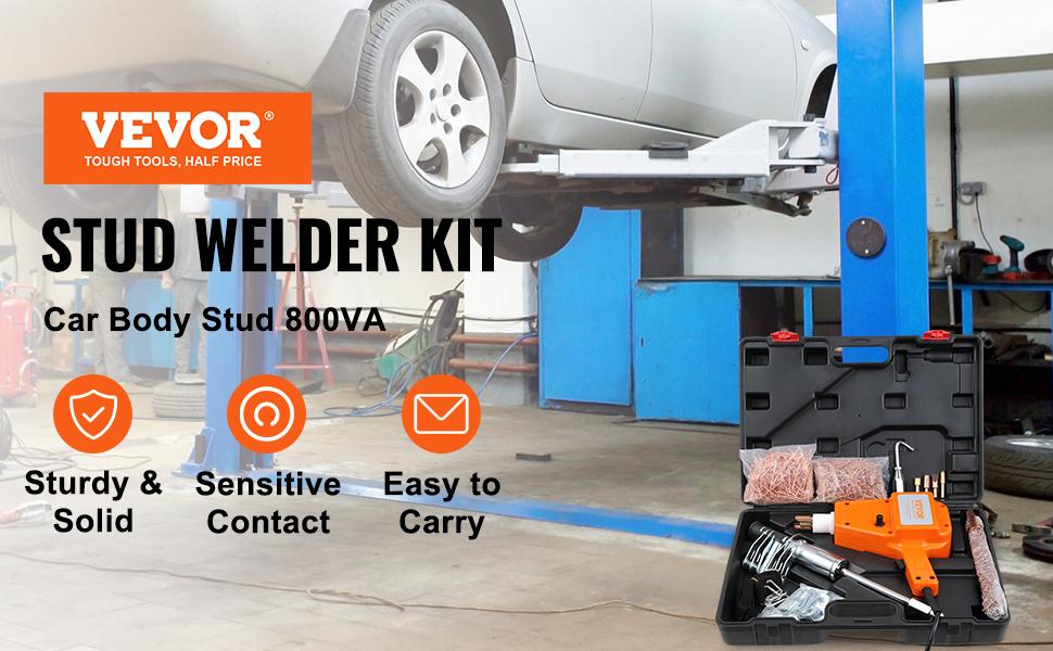 VEVOR Stud Welder Kit, 5500 Stud Welder Dent Repair Kit, 800VA Spot Welder Stud, 110V Welder Stud Kit, Stud Gun Dent Puller Kit with Complete Accessories, Dent Welder Repair for Auto Body Repairing