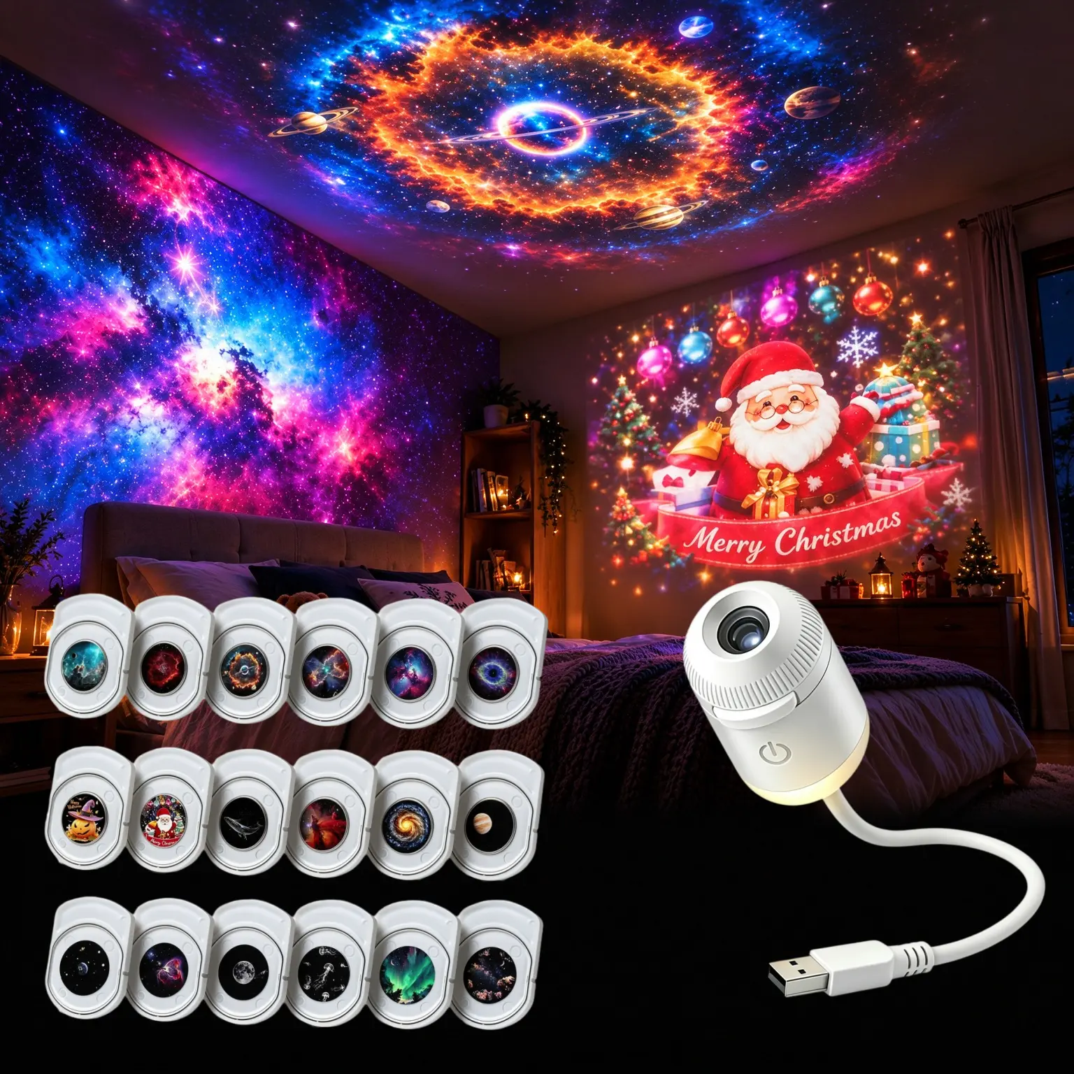 USB Galaxy Projector Night Light for Sweet Nights Wander Among Stars in Your Bedroom Dream Under Your Own Starry Sky
