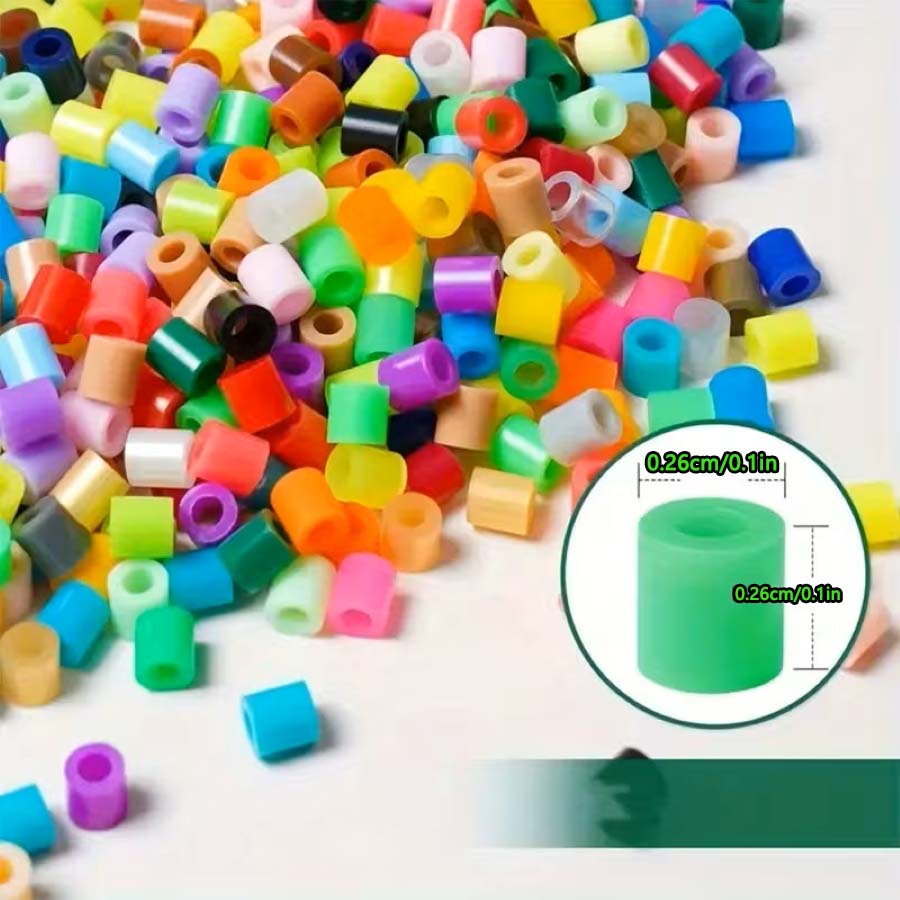 DIY Fusion Bead Refill Pack, Bead Assortment, 2.6mm Basic Color Melt Beads Supplement, Perfect for DIY Crafts and Jewelry Making