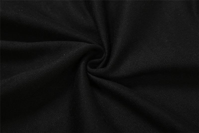 DOUCIU  Trendy Personality High Street Cool Hip-Hop Versatile Women'S Letter Printing Cross-Shoulder Long Sleeves Short Crop-top T-Shirt