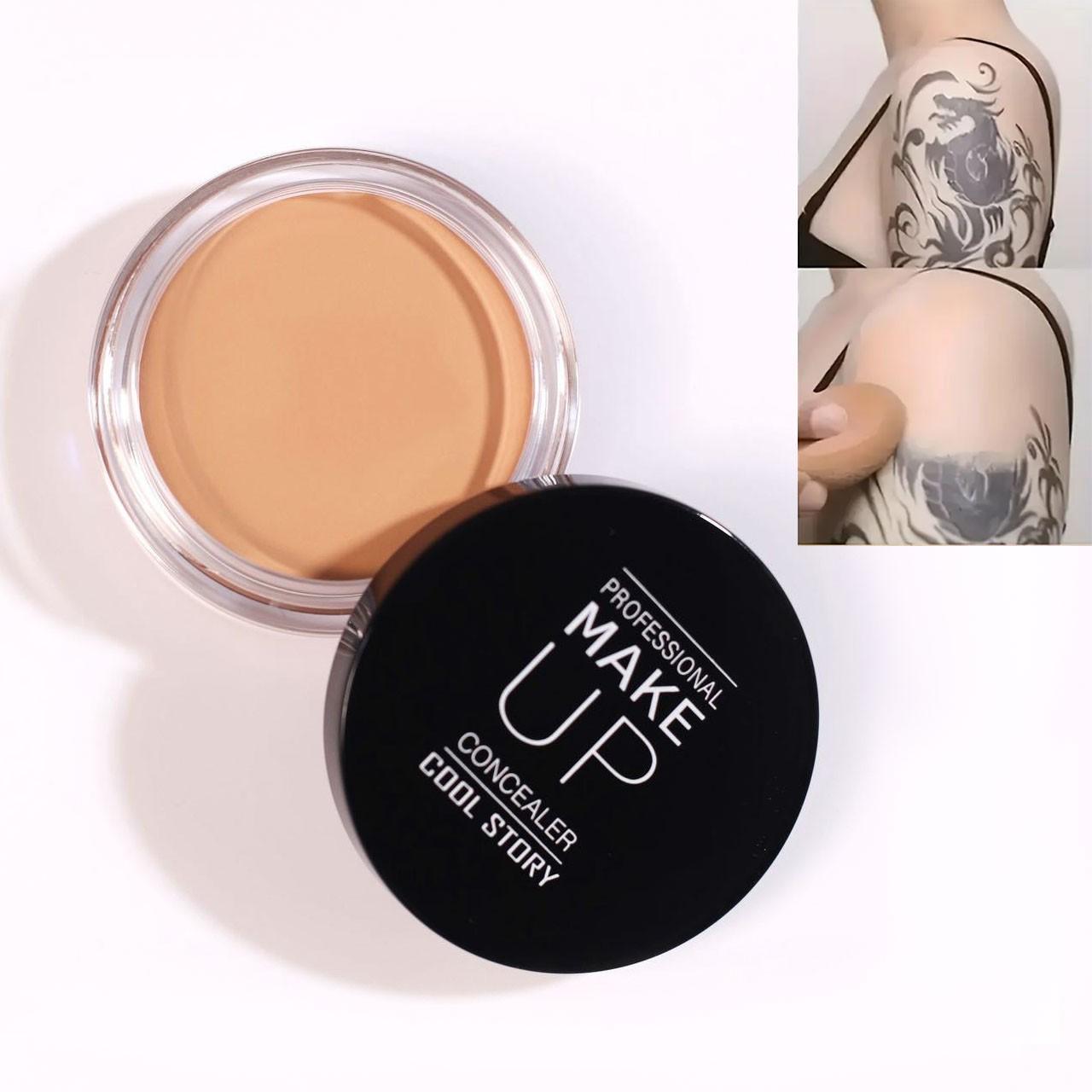 Waterproof Full-Coverage Concealer Cream, Matte Finish, Covers Blemishes, Dark Circles, Tear Lines, Long-Lasting, Super Coverage, 7 Colors Available