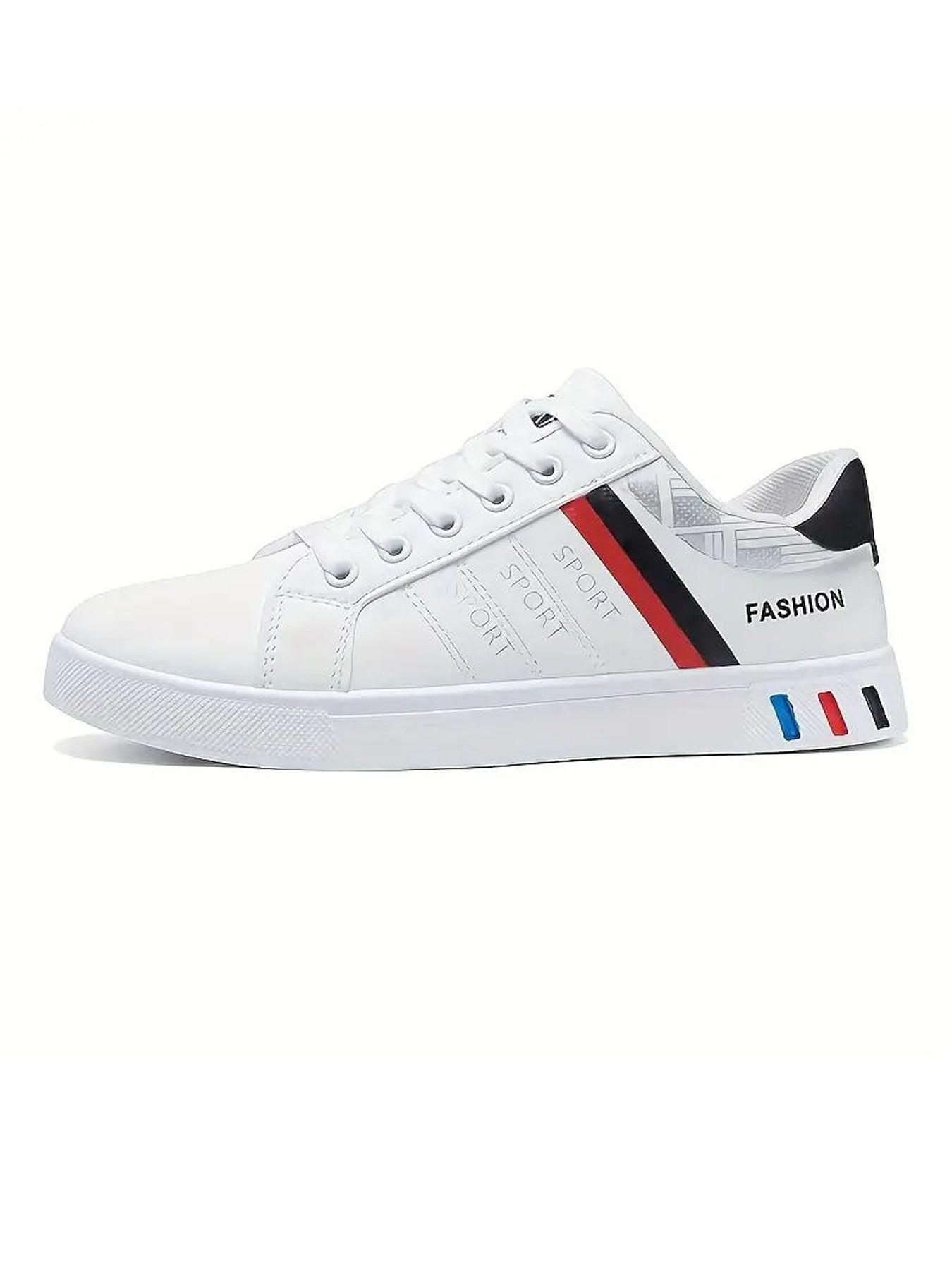 Men's Fashionable Lace Up Low Top Sneakers, Casual Comfortable Sports Skate Shoes, Trendy All-match Sneakers for Daily Wear