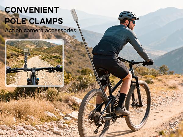 Maectech Motorcycle Camera Mount for Insta360 X5/X4/X3 for GoPro Handlebar Mount for DJI Osmo Action Bike Mount for Insta360 X5 Accessories Maectech Motorcycle Camera Mount for Insta360 X5/X4/X3 for GoPro Handlebar Mount for DJI Osmo Action Bike Mount for Insta360 X5 Accessories