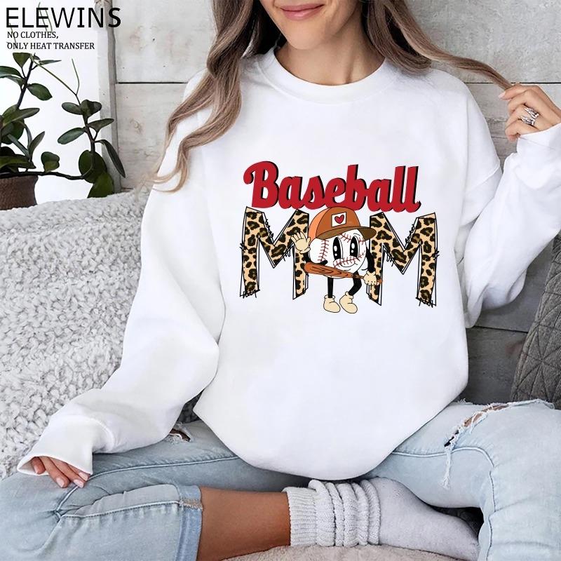 6 Sheets Baseball Mother's Day Heat Transfer Vinyl HTV Gold Foil DTF Transfer for T Shirts Hoodies Jeans Bags Pillows Washable Iron on Vinyl for Men Women