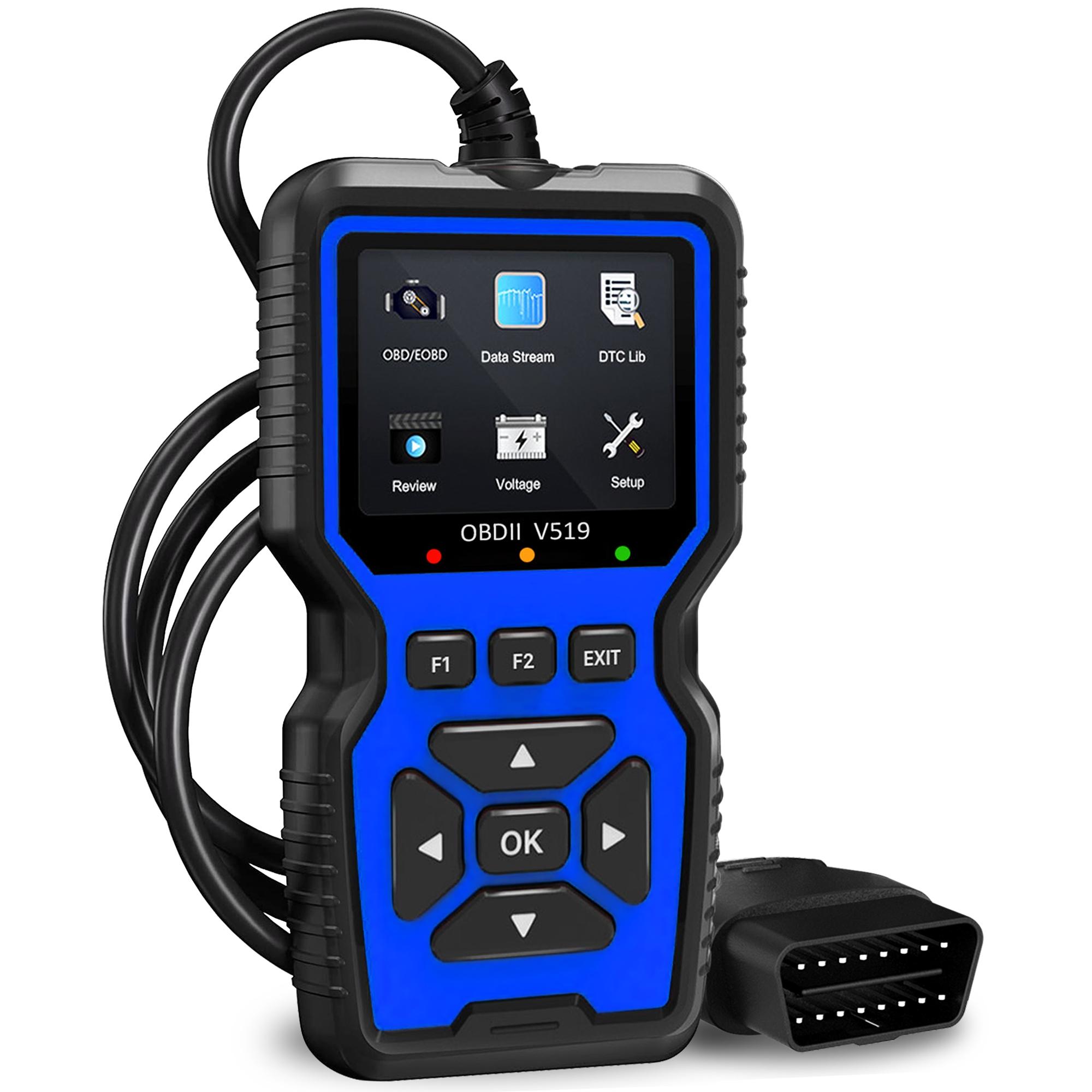 Enhanced Obd2 Scanner Diagnostic Tool, Engine Code Reader Reset, Smoke Check, Real-Time Data, Car Code Reader for All Obdii/eobd Vehicles, Automotive Scan Tool