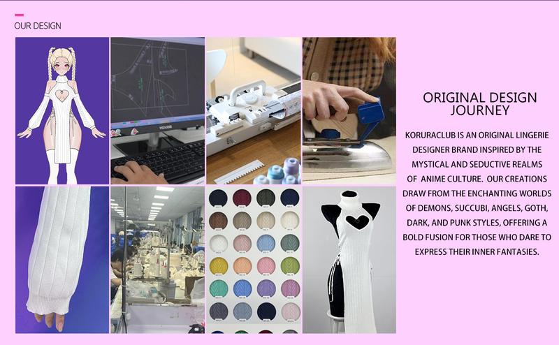 Koruraclub Valentine's Day Heart-shaped cheongsam Black Turtleneck Cosplay Succubus underwear Backless long skirt 2026 Hottest Picks