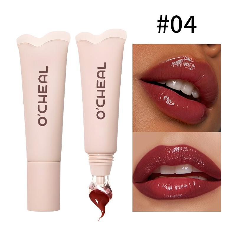 Set of 4 Liquid Hydrating Lip Gloss Essence Moisturizing Lip Oil Non-Sticky Cupcake Lips Plumping Lip Balm Makeup
