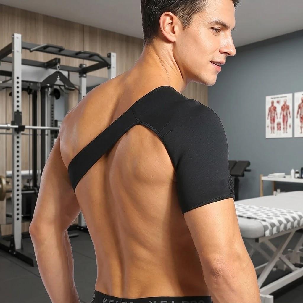 Upgraded Non-Slip Sports Shoulder Strap | Adjustable Length, Breathable & Shock-Absorbing | Unisex Shoulder Support for Basketball, Badminton, Workout & Gym | Essential Protective Gear for Indoor/Outdoor Training