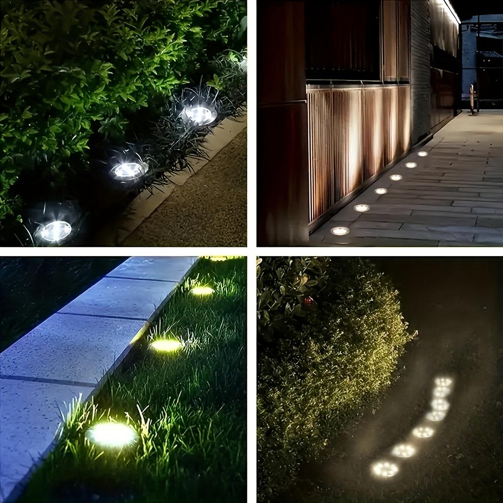 4/8/12-pack Solar 8LED Ground Lights - Solar outdoor step lights, IP65 path lights, garden lights, Outdoor Waterproof Lights, for steps, paths, lawns, and landscape lighting outdoors - Warm white/cool white options available