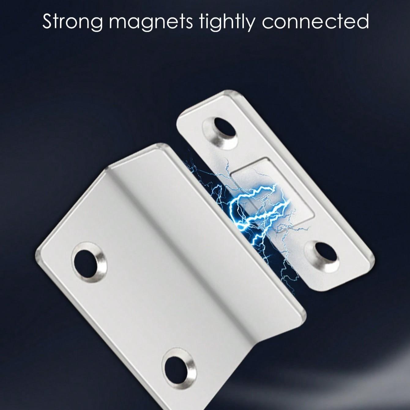 3pcs Self-Adhesive Strong Magnet Ultra-Thin Stainless Steel Modern Cabinet Door Latch, Gym Door Closer, Furniture Hardware