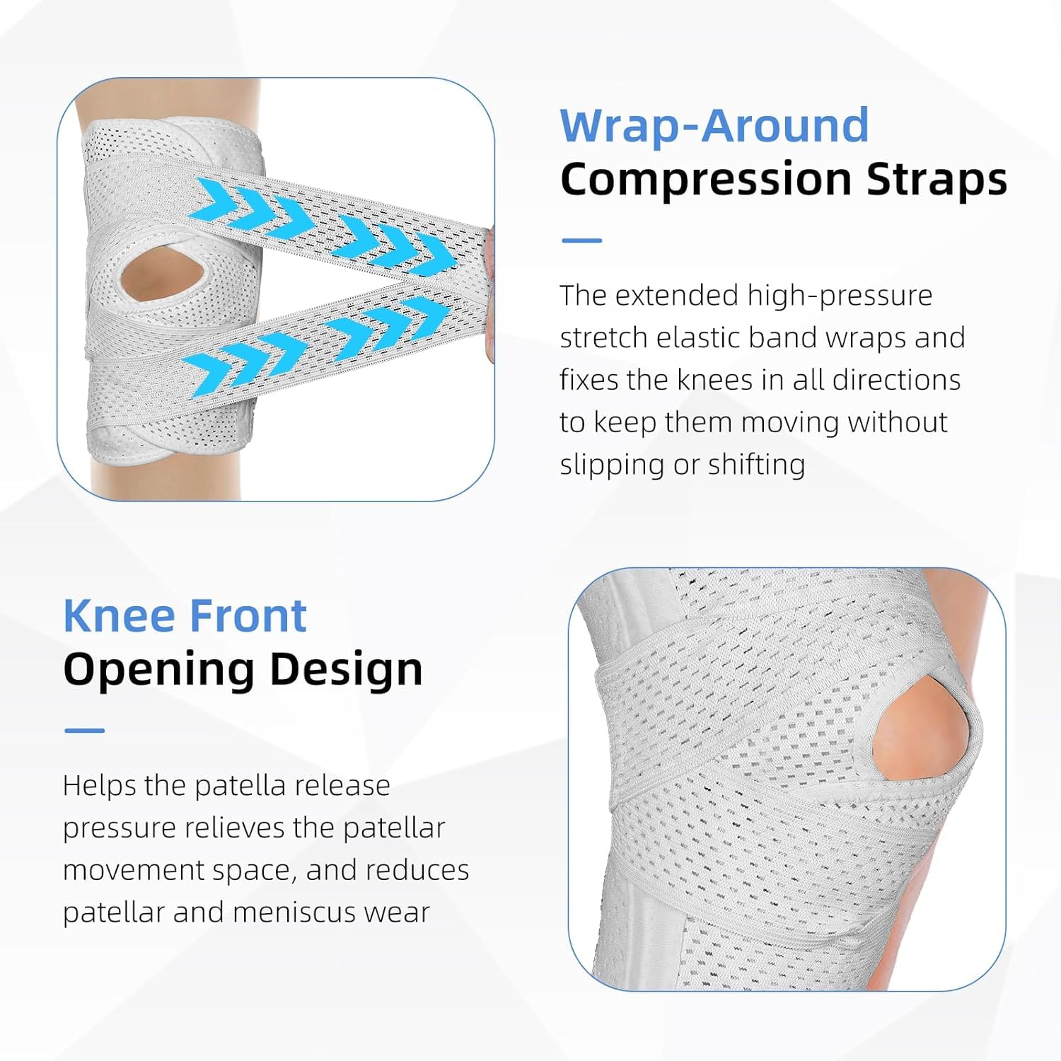 Adjustable Sports Knee Brace with Side Stabilizer, Professional Compression Support for Men & Women, Patella Pad, Arthritis Pain Relief Adjustable Sports Knee Brace with Side Stabilizer, Professional Compression Support for Men & Women, Patella Pad, Arthritis Pain Relief