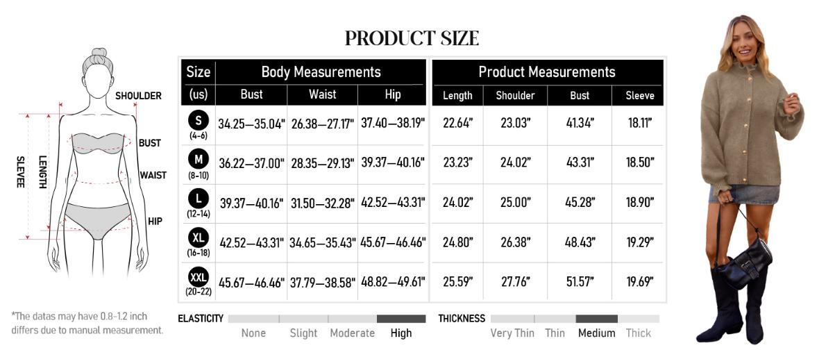 MEROKEETY Women's Fall 2025 Chunky Cardigan Sweaters Trendy Ruffle Button Down Long Sleeve Casual Knit Coat Winter Clothes