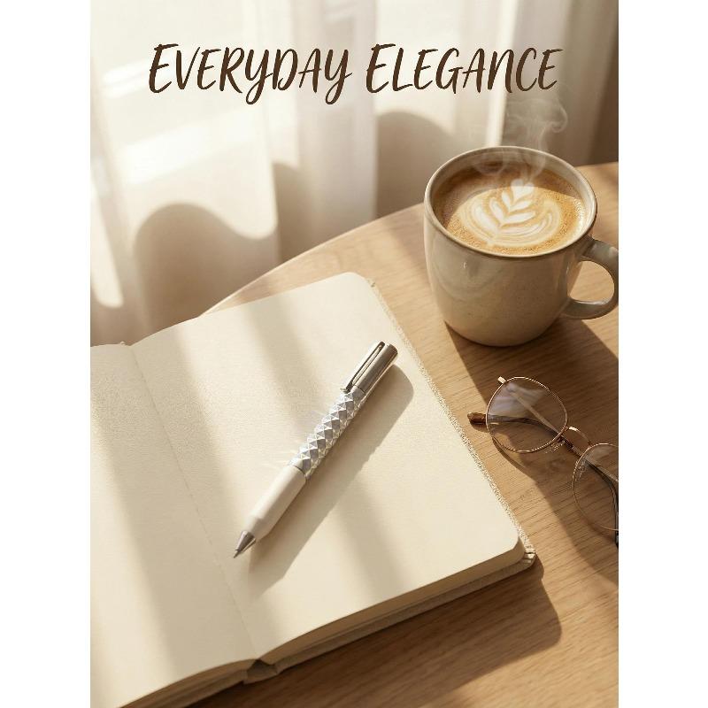 One-Click Deformable Pen, Geometric Shape-Shifting Pen - 6 Pack Rollerball Pen Set ( 2 Black, 2 Silver, 2 Gold) | Press to Form Diamond Crinkle Design | Multi-Functional Creative Gift for Writing, Drawing & Stress Relief