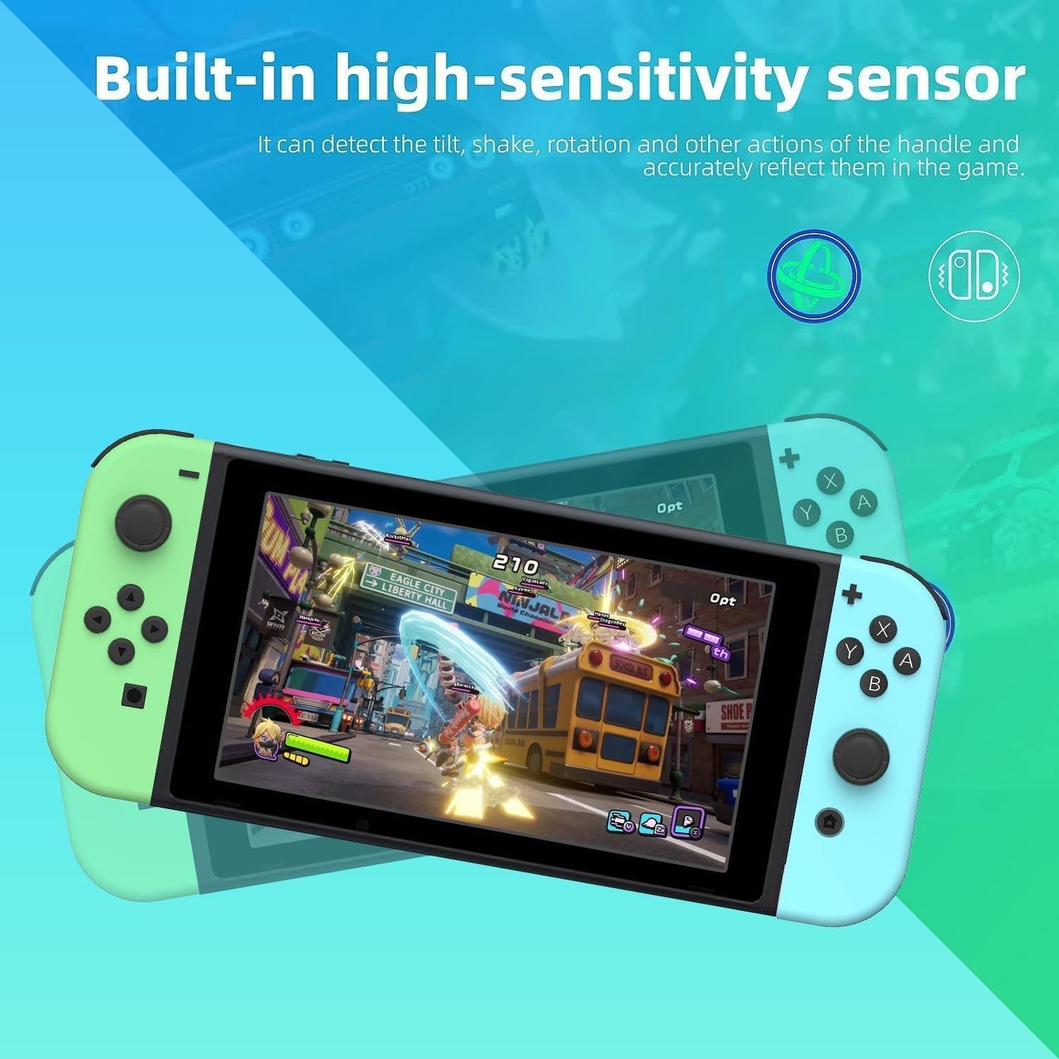 Wireless Controller for Game Handheld, Compatible with Switch Lite Oled, Dual Vibration Function, Cool Replacement Accessory, Game Pad