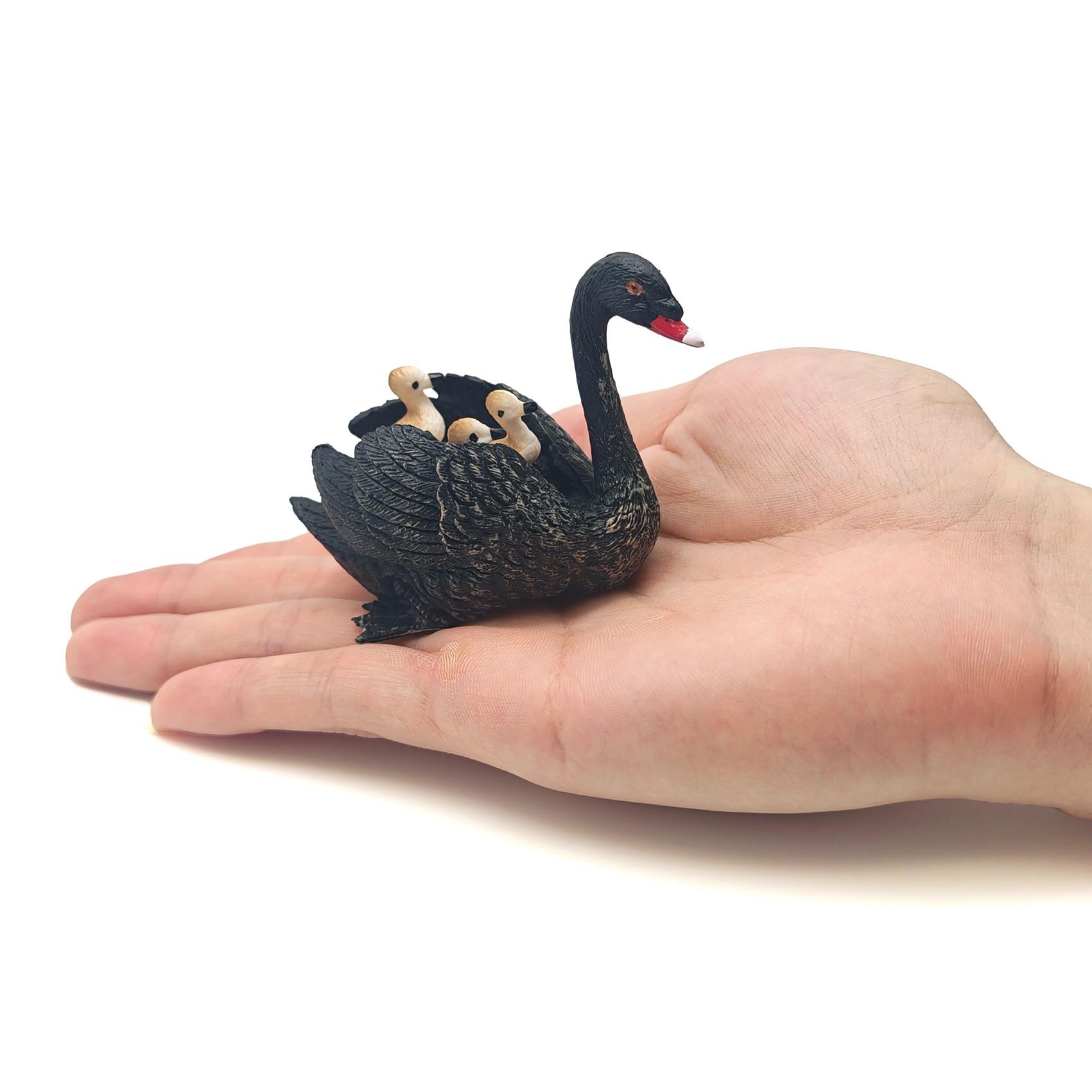 Handmade Swan Statue, Realistic Texture, Perfect for Garden Decor, Office Placement, Desktop Decoration, Bonsai Ornament, Miniature Animal Scene