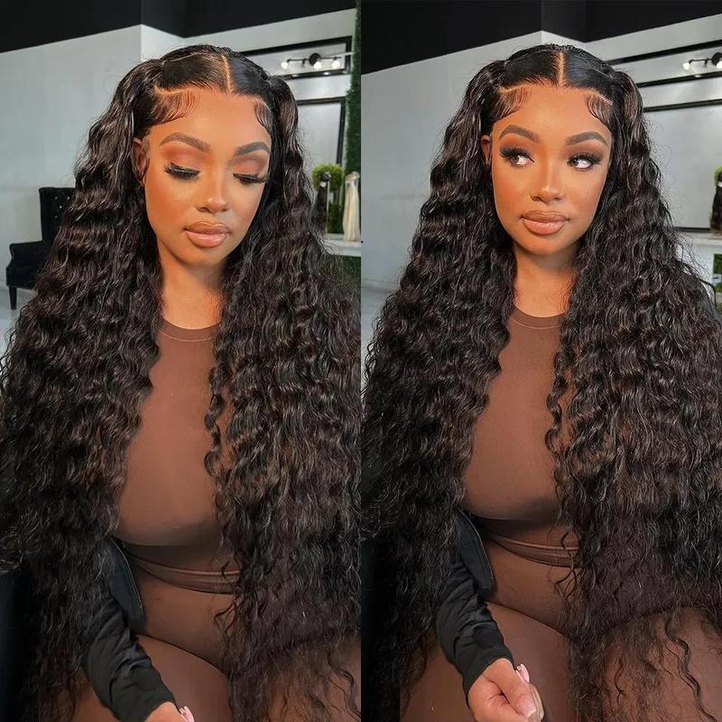 [Glueless Wig] 9x6 7x5 6x4 Pre-cut Wigs Deep Wave Human Hair Pre Plucked Pre Cut Lace Closure Wigs Ready and Go Deep Wave Curly Lace Closure Wigs for Women Wet and Wavy Natural Hairline