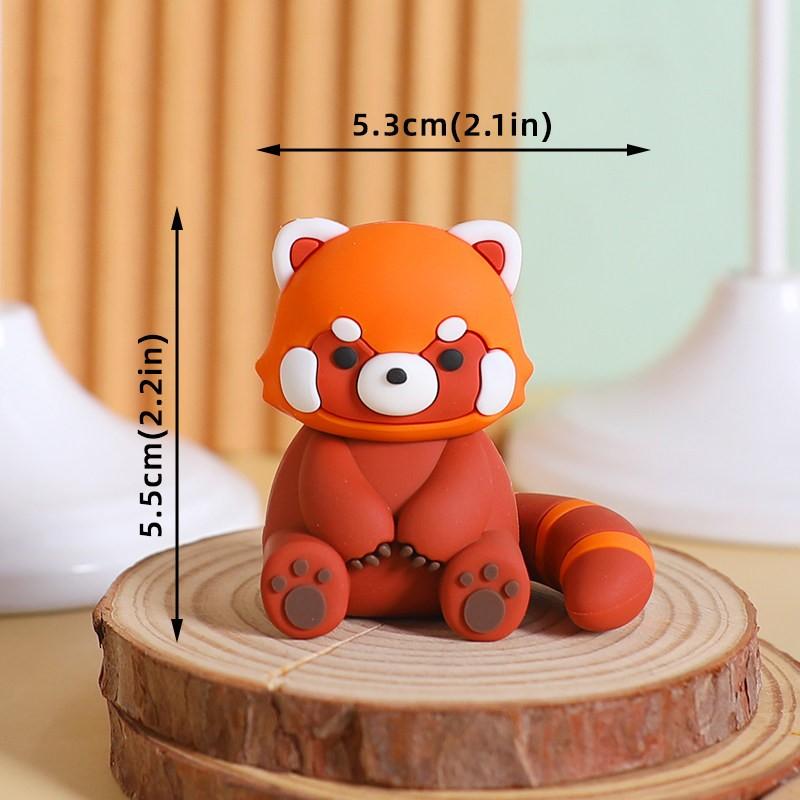 Small Panda Raccoon Forest Cake Decoration Set, Birthday Baking Decorations, Jungle Theme Baby Birthday Dessert Table Decor