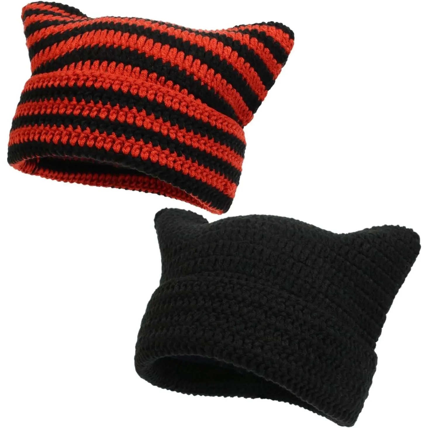 2pcs Black Red & Black