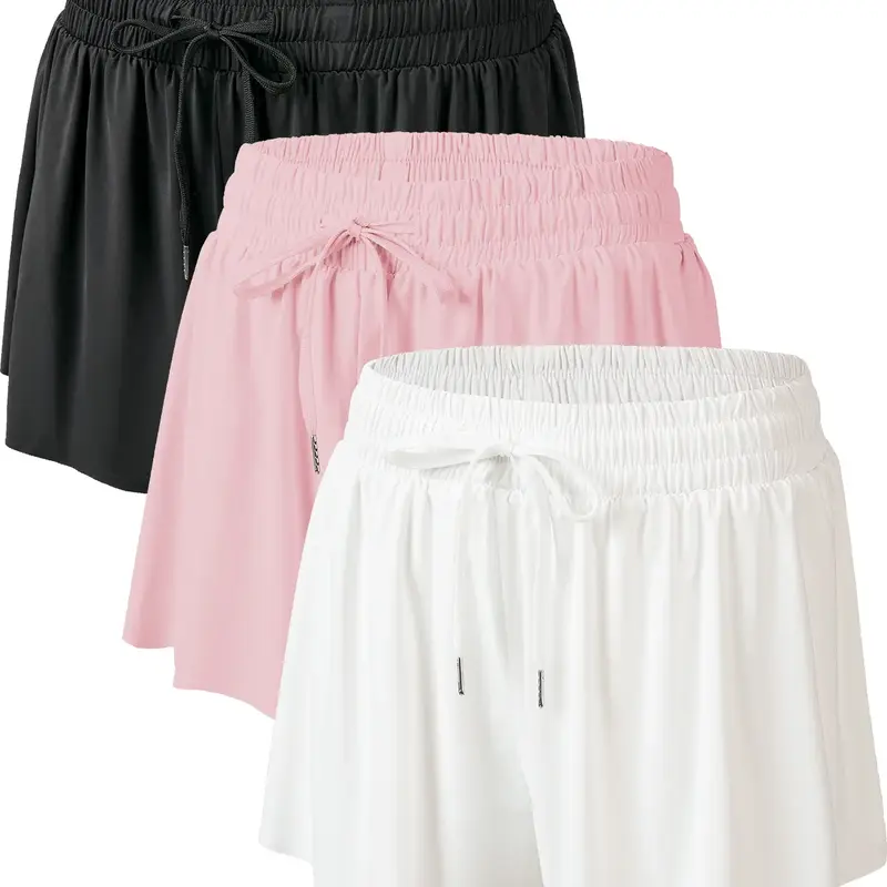 Women's Solid Color Drawstring Fitted Elastic Waistband Shorts, Casual Fashionable Shorts, Casual Pocket Bottoms for Summer, Ladies Clothes for Daily Wear, Cute, Womenswear