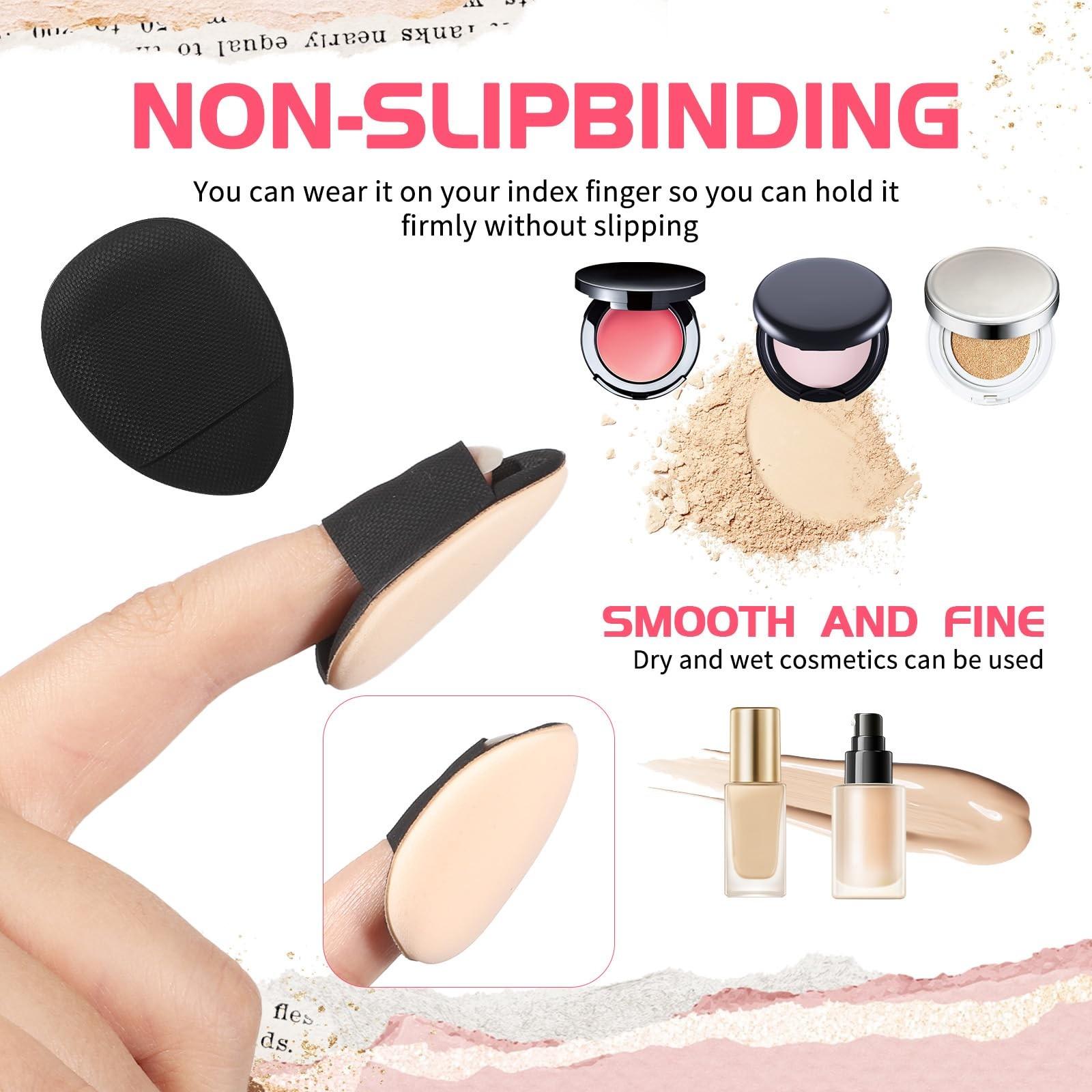 A box of three mini thumb powder puffs, water drop powder puffs, leather cushion powder puffs, loose powder setting and concealer cushion dry and wet dual-purpose makeup boxes, both men's and women's beauty tools