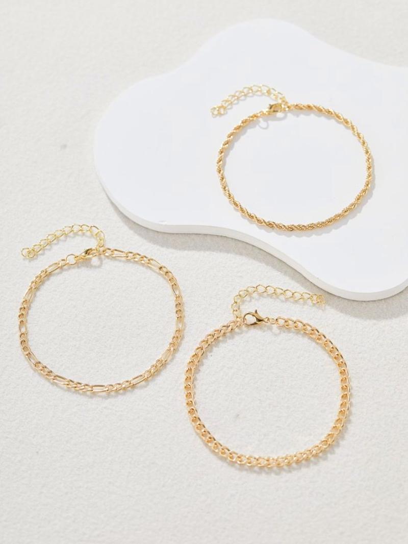 Fashion Simple Chain Anklet, Casual Versatile Foot Jewelry for Women, Elegant All-match Fashion Accessories for Daily Wear