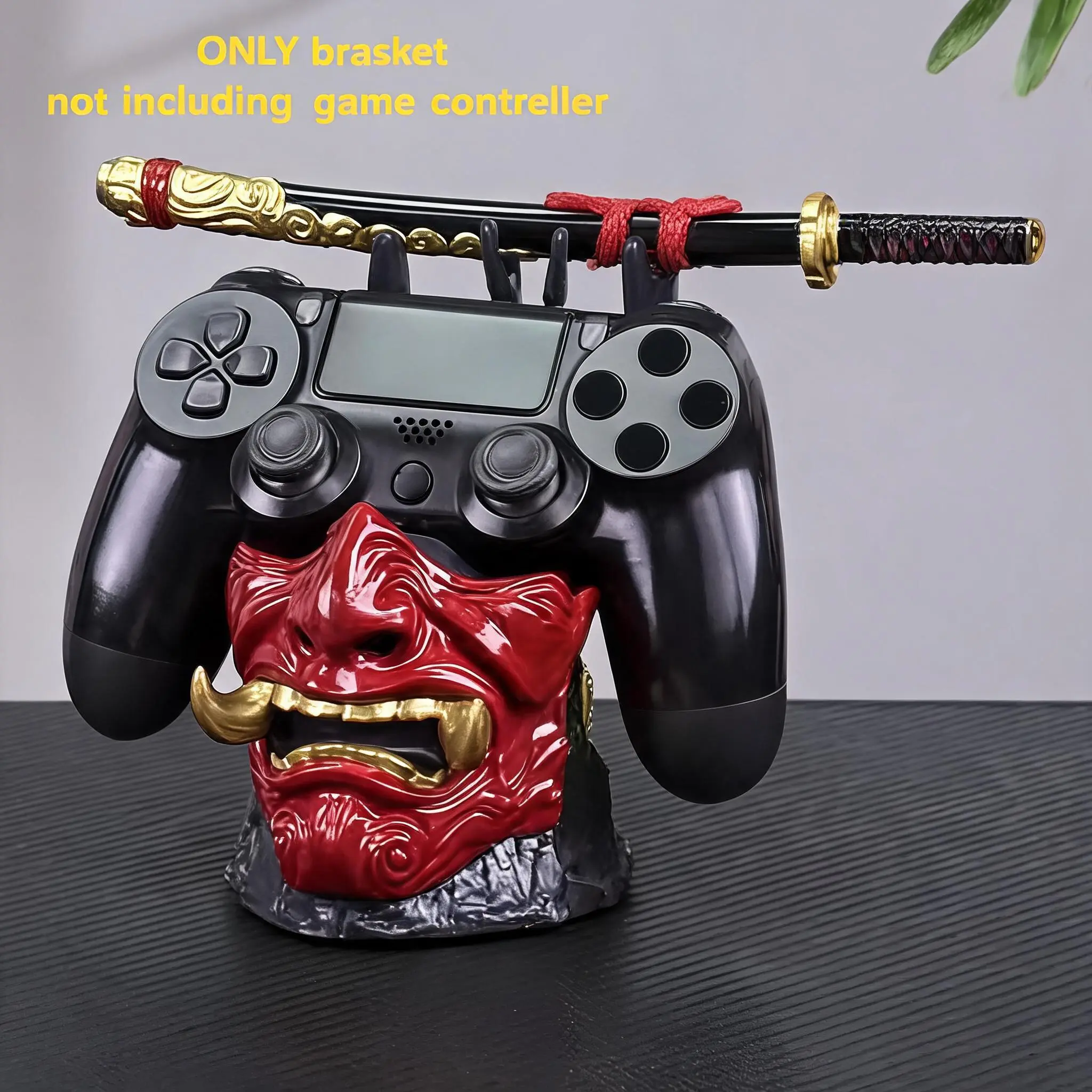 New Halloween Resin Sculptures Statue Set, Ghost Swordsman Figure, Ps4 Wireless Controller Holder, Phone Stand, Decorative Home Ornament, Figurine