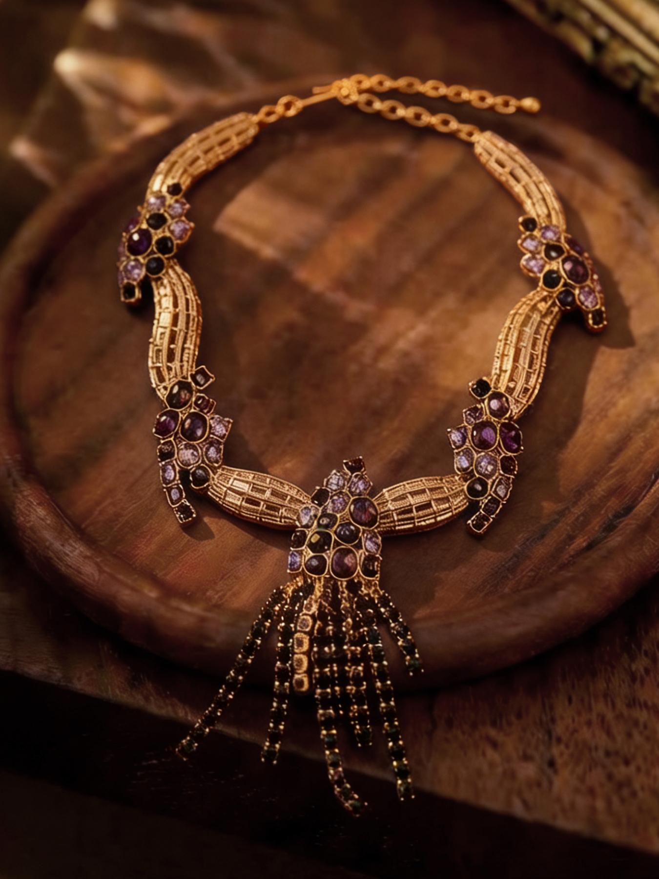 A noble and elegant tassel studded diamond necklace, suitable for daily wear, vacation dates, and other occasions, and also a surprising and exquisite small gift.