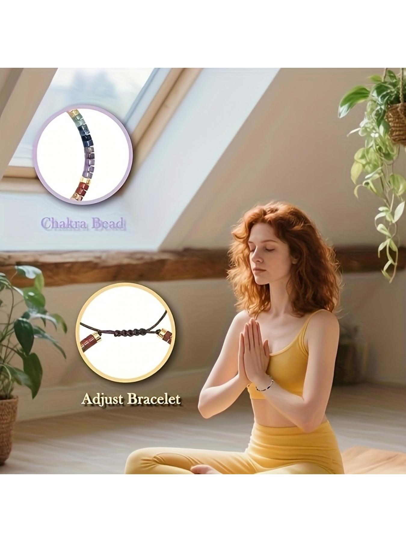 Handcrafted Multicolor Crystal Bead Bracelet  Infused with Mindfulness Energy for Enhanced Mental Clarity and Inner Peace