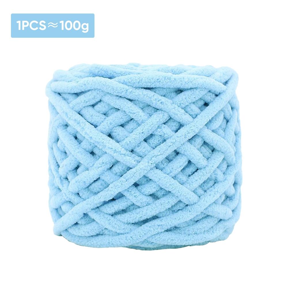 100g Thick Yarn Blanket Hand Knitted DIY Line, Soft Chenille Seat Pad Pet Nest Thread, Icelandic Scarf Hat Rod Needle Patchwork