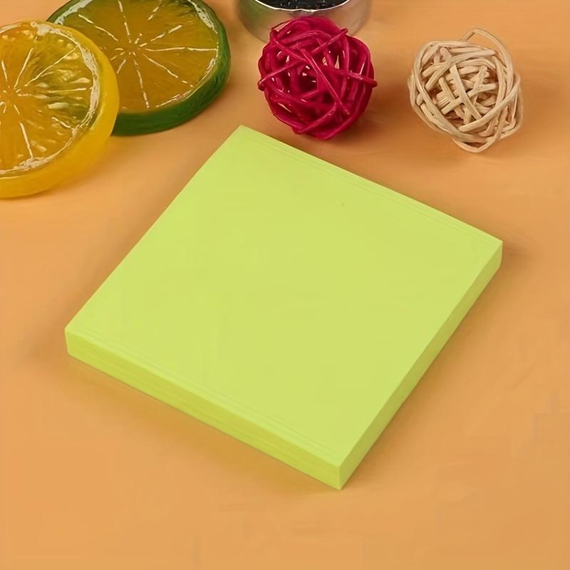 300pcs Vibrant Fluorescent Sticky Note Set: Assorted Colors Perfect for Students & Office Supplies, Cute Pads for Colorful Notebook Organization