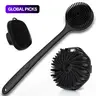 【Black Friday】Silicone Bath Brush Set, Portable Non-Slip Skin-Friendly Face and Back Brush, Body Scrubber with Foot Scrubber, Exfoliating Bathing Accessories #GLOBAL PICKS