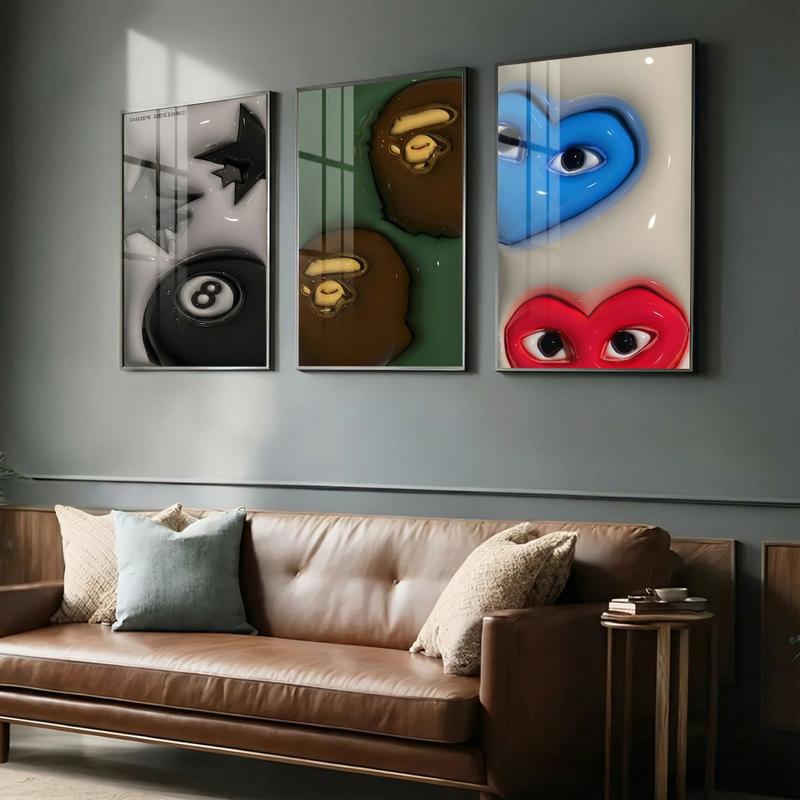 Three-Piece Hypebeast Framed Art Set, Modern Urban Fashion Wall Poster Decor for Living Room, Office and Bathroom Three-Piece Hypebeast Framed Art Set, Modern Urban Fashion Wall Poster Decor for Living Room, Office and Bathroom
